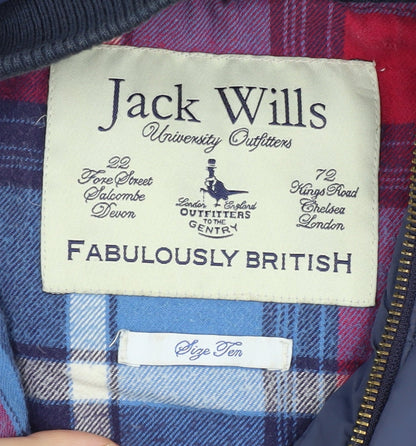 Womens UK Size 10 Jack Wills Blue Puffer Jacket