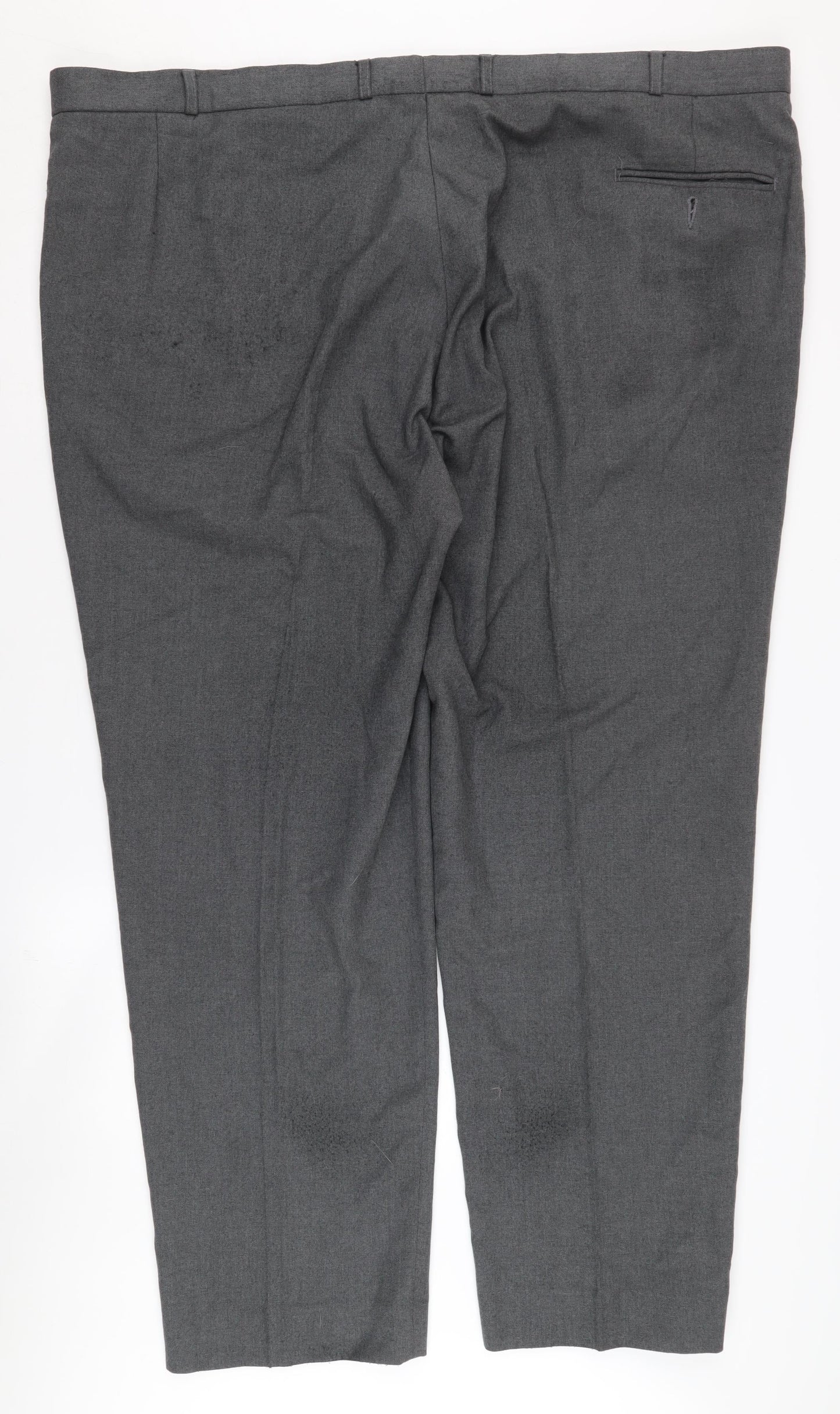 Gurteen Men's Grey Trousers, Size 52 R, Straight Leg