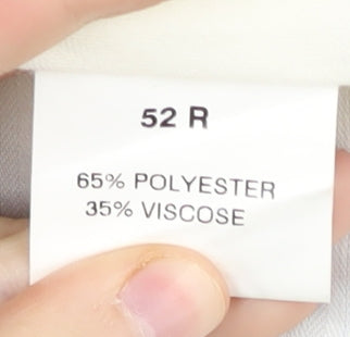 Gurteen Men's Grey Trousers, Size 52 R, Straight Leg