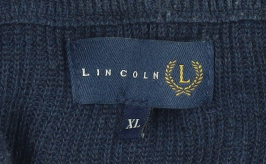 Lincoln Men's XL Blue Striped Pullover Jumper