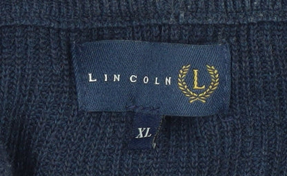 Lincoln Men's XL Blue Striped Pullover Jumper