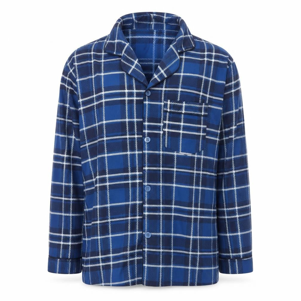 Strong Souls Men's Blue Plaid Pyjama Top S
