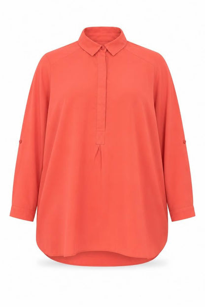 Womens UK Size 16 Dorothy Perkins Orange Basic Button-Up