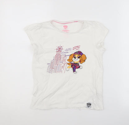 Lupilu Girls White PAW Patrol T-Shirt, 8-10 Years, Cartoon Style