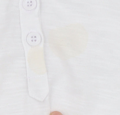 Mountain Warehouse Women's White T-Shirt Size 12 Henley