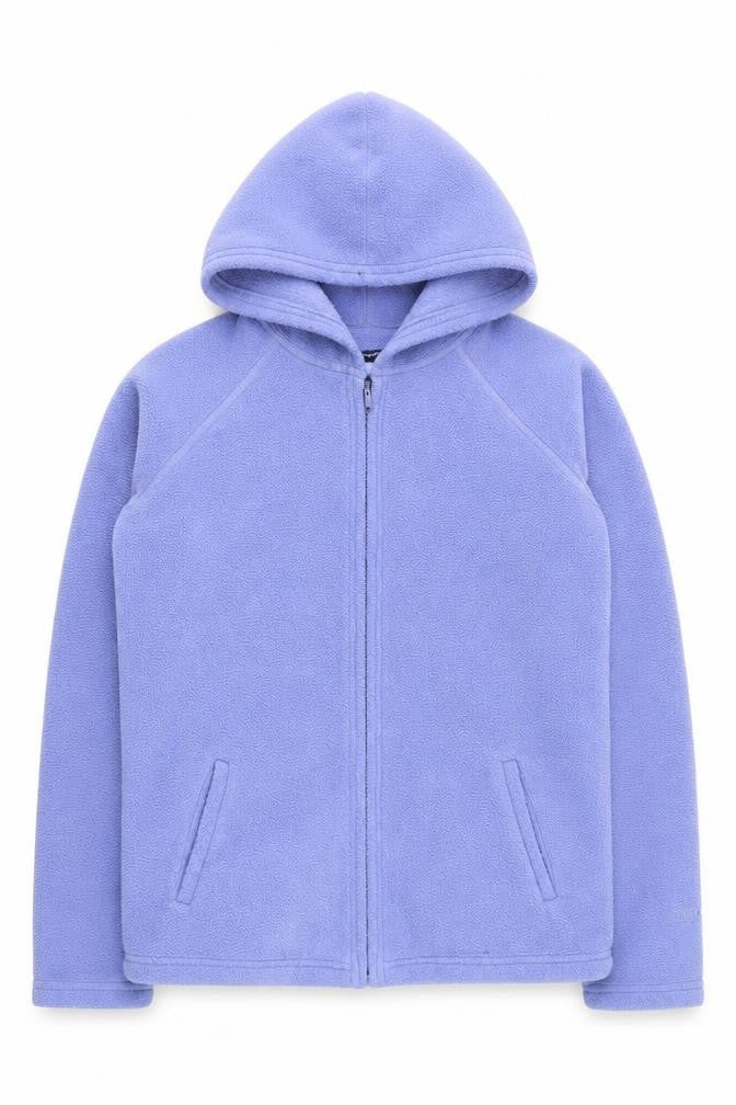 Front view of Peter Storm girls’ purple fleece jacket, size 13, years