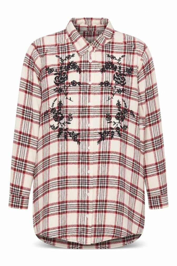 M&S Women's Multicoloured Plaid Button-Up Shirt