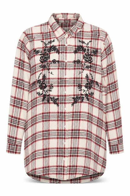 M&S Women's Multicoloured Plaid Button-Up Shirt