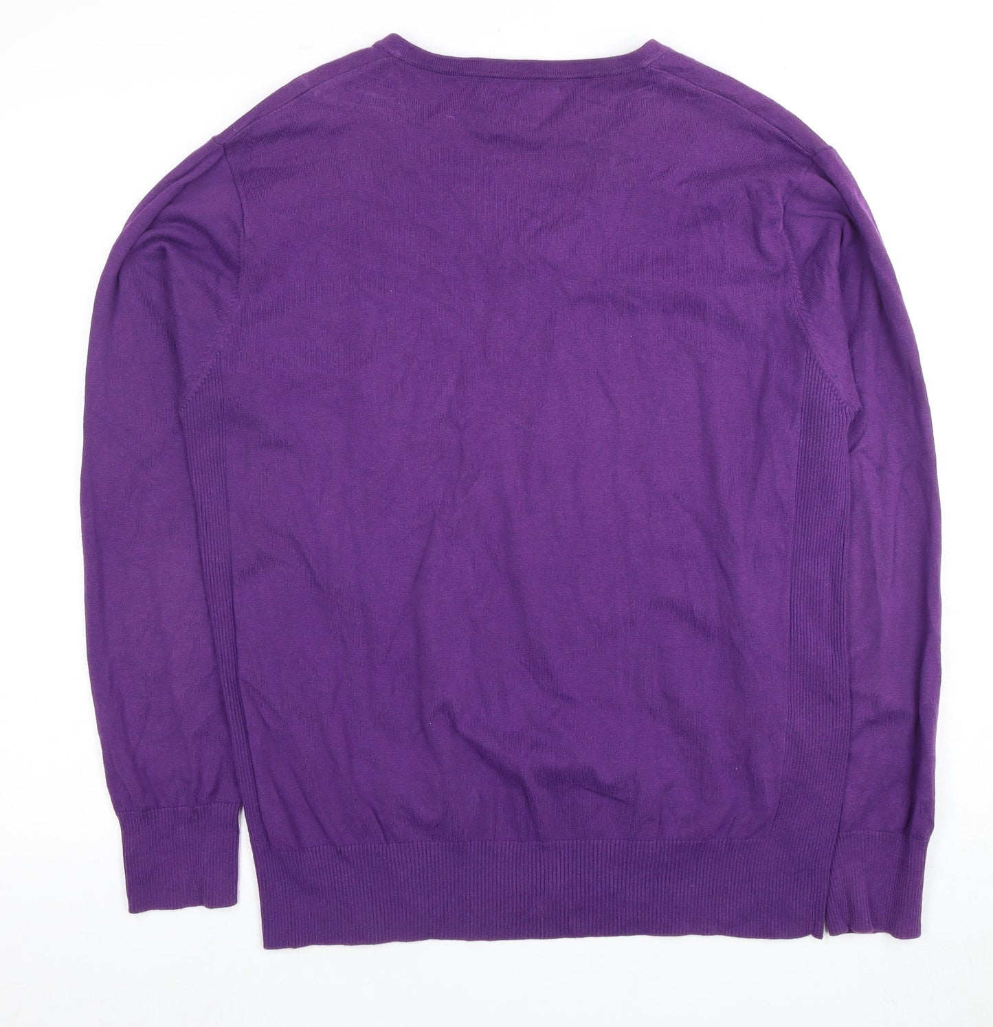 Next Men’s Purple V-Neck Pullover Jumper, Size L