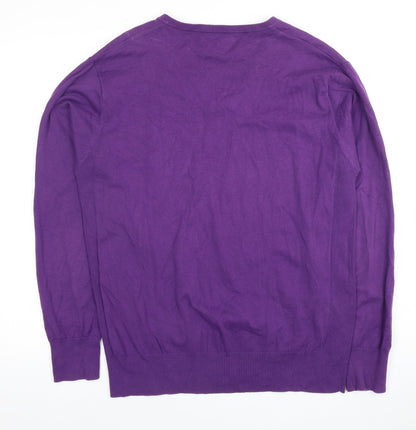 Next Men’s Purple V-Neck Pullover Jumper, Size L