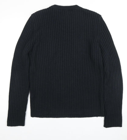 New Look Men's Black Crew Neck Pullover Jumper L