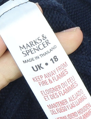 Womens UK Size 18 Marks and Spencer Blue Pullover Jumper