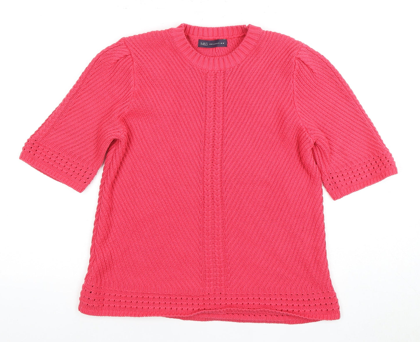 Womens UK Size 14 Marks and Spencer Pink Pullover Jumper