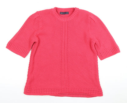 Womens UK Size 14 Marks and Spencer Pink Pullover Jumper