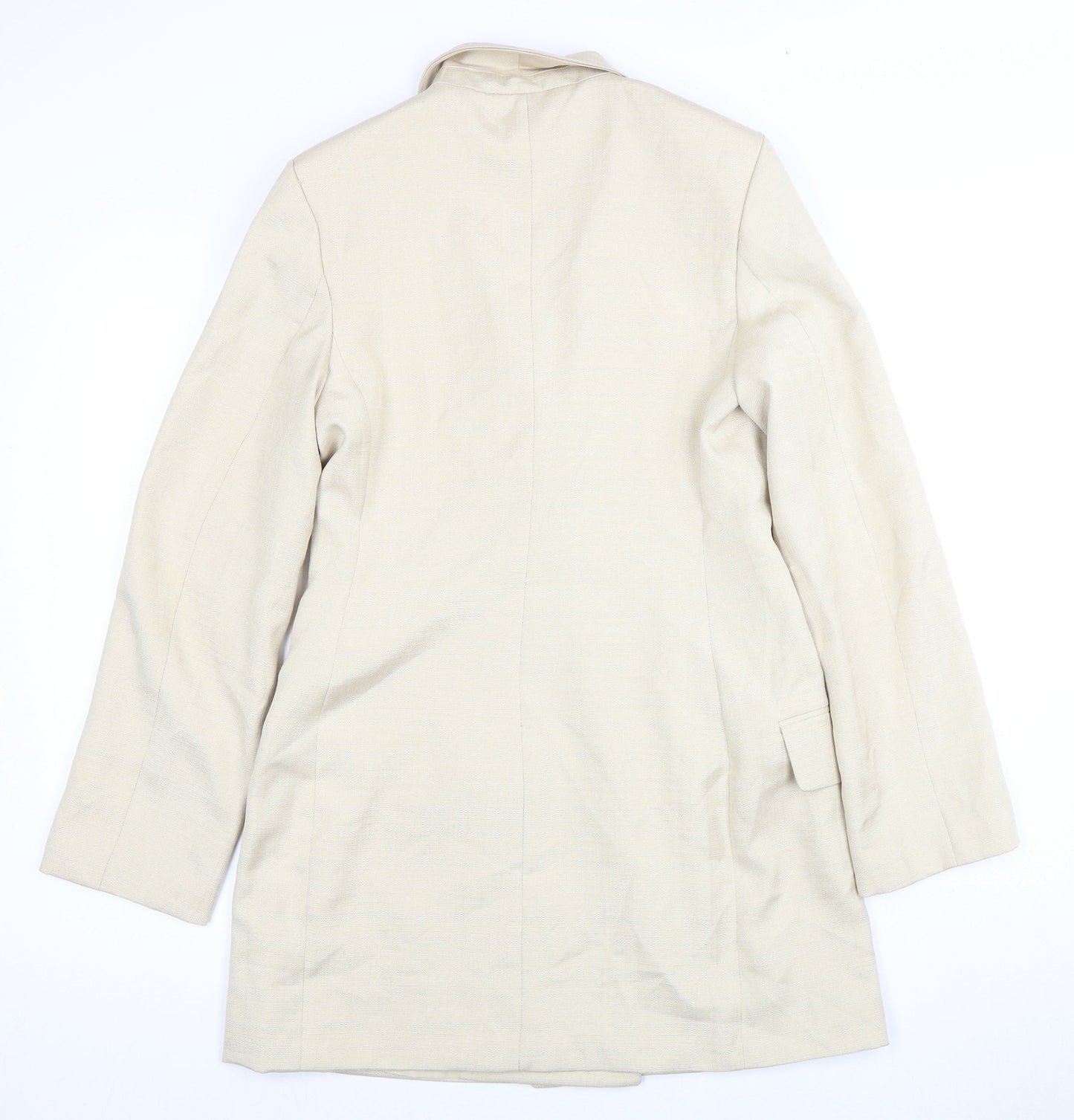 H&M Women's Beige Suit Jacket, Size 12, Double Breasted