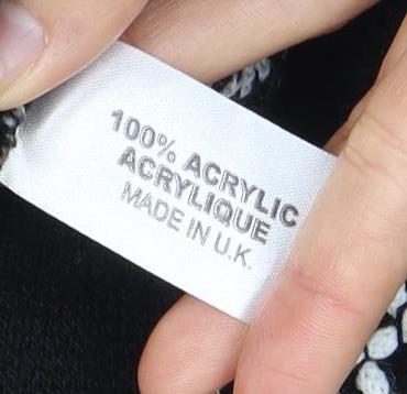 Envy Women's Black Cardigan M/L Argyle Pattern