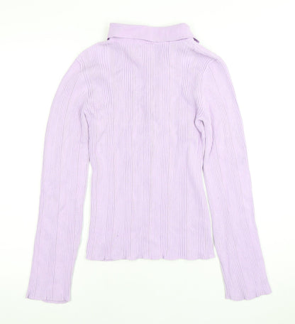 Womens UK Size 12 ASOS Purple Jersey T-Shirt