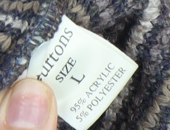 Burtons Unisex V-Neck Striped Pullover Jumper L