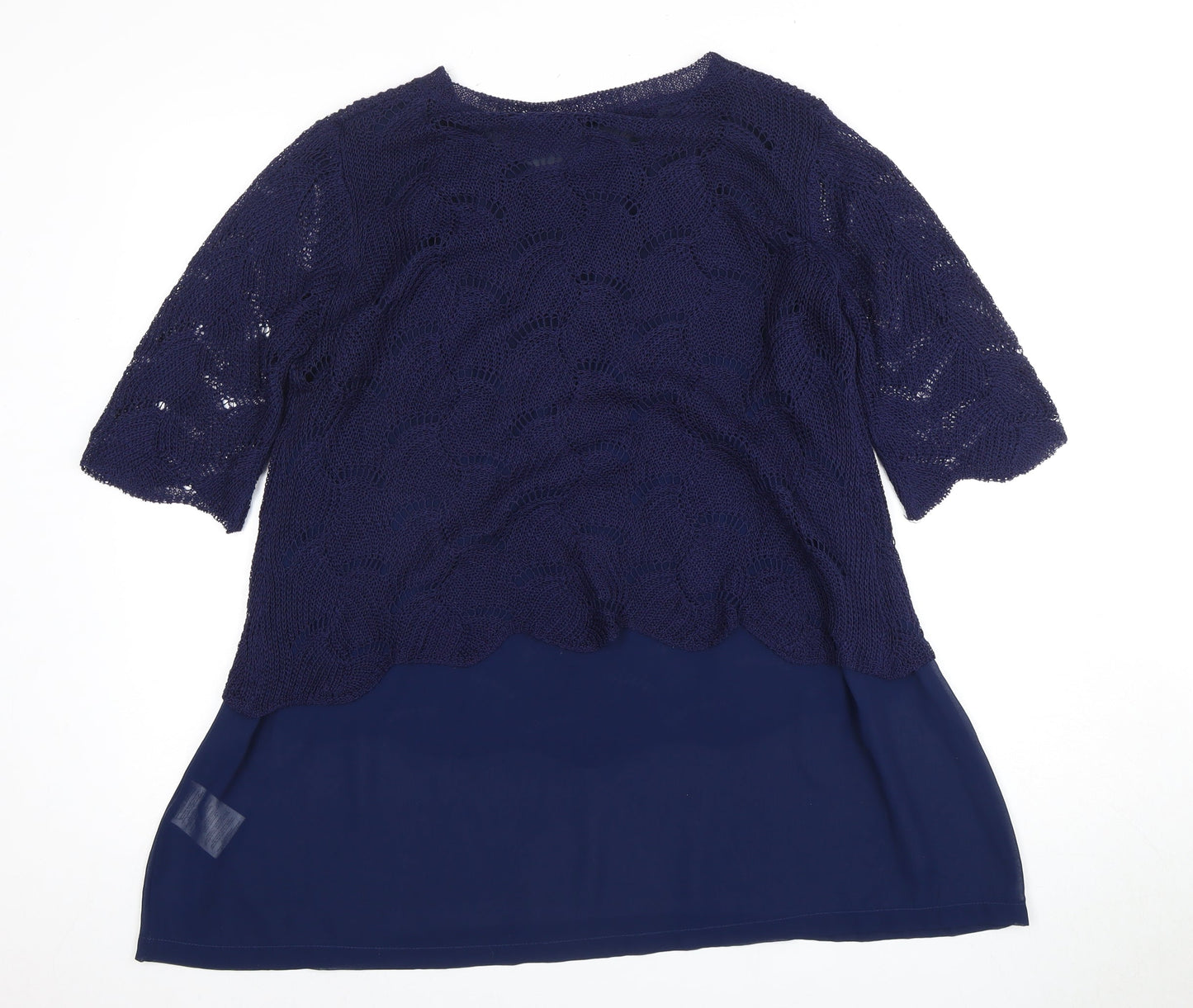 Womens UK Size M CASAMIA Blue Tunic Blouse