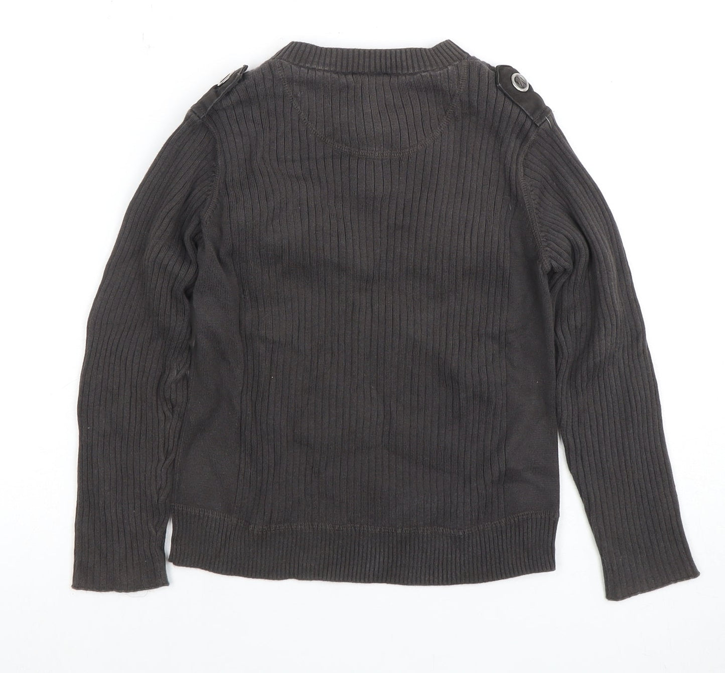 Next Boys Black Henley Pullover Jumper Age 6 Years