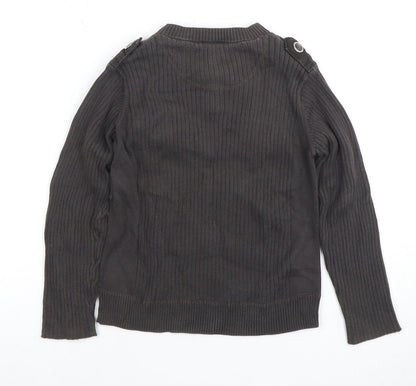 Next Boys Black Henley Pullover Jumper Age 6 Years