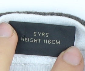 Next Boys Black Henley Pullover Jumper Age 6 Years