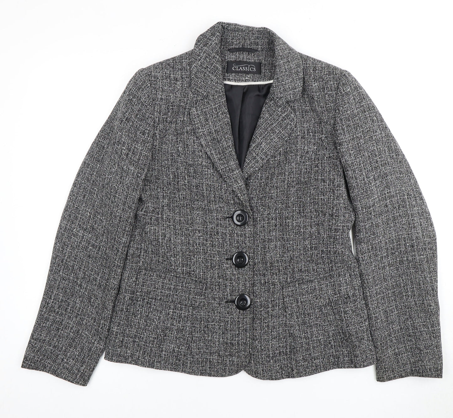 BHS Grey Blazer for Women, Size 12, Three-Button