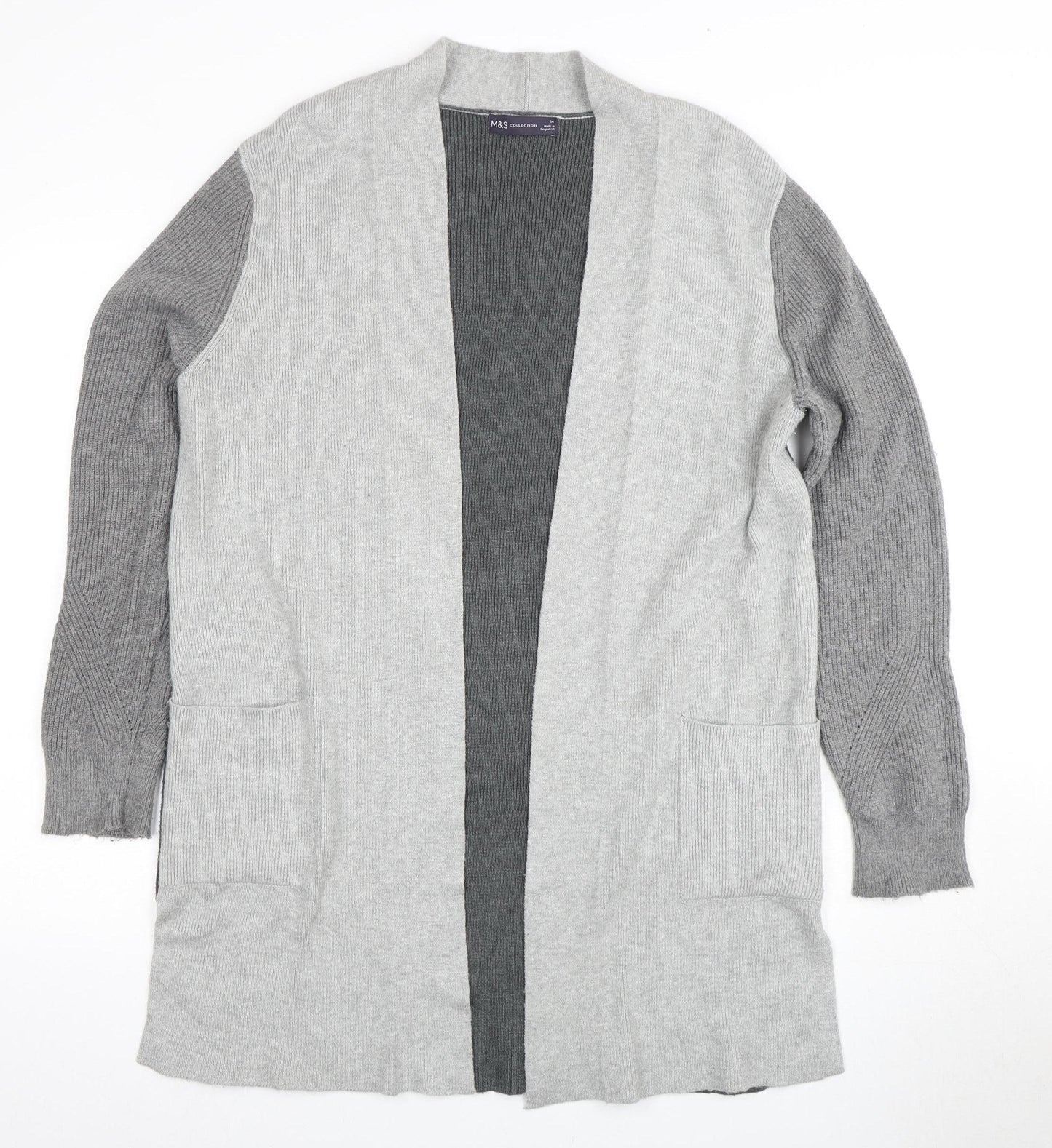 Womens UK Size 14 Marks and Spencer Grey Cardigan Jumper