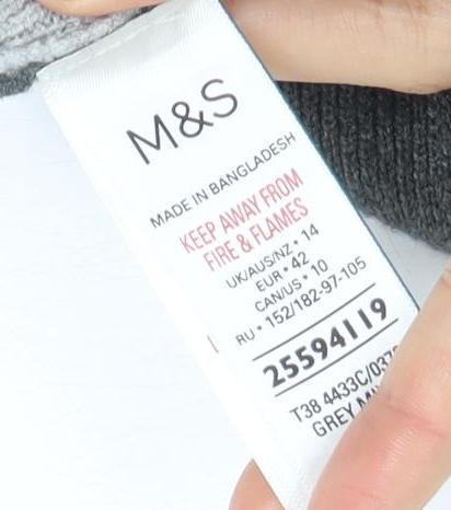 Womens UK Size 14 Marks and Spencer Grey Cardigan Jumper