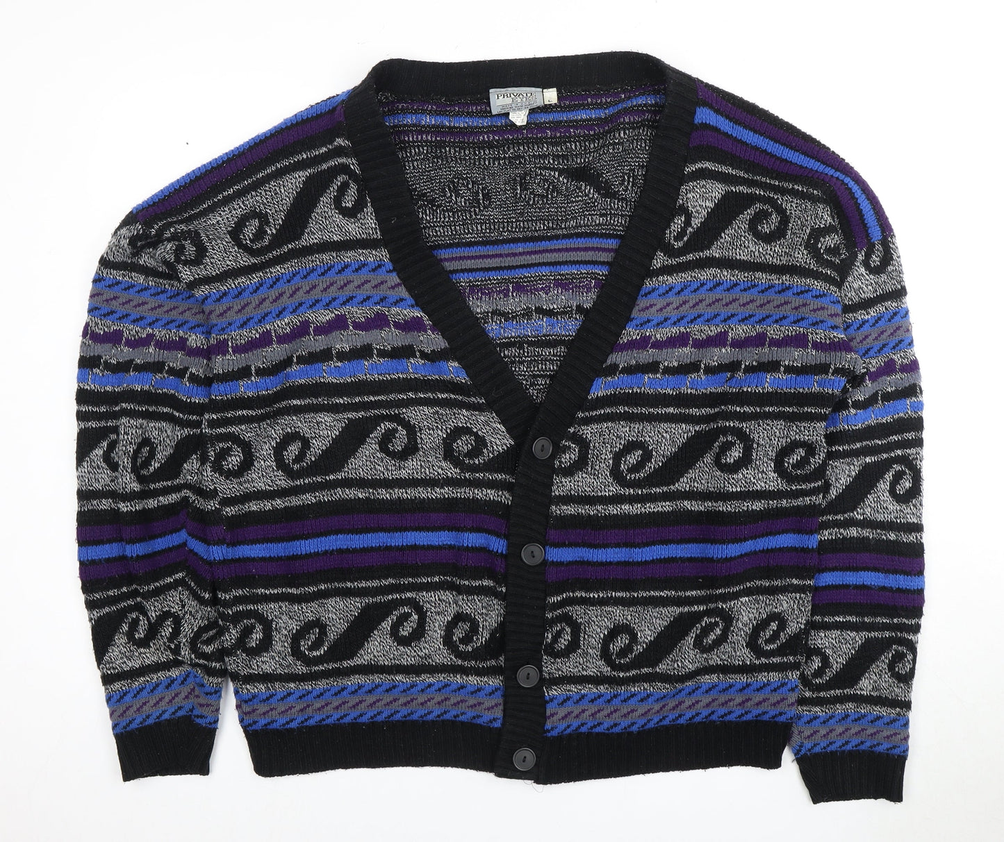 Private Eyes Men's Multicoloured L Cardigan