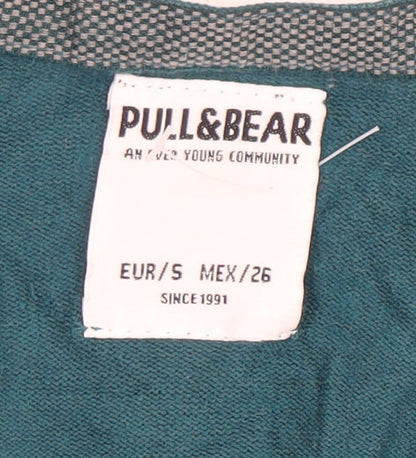 Womens UK Size S Pull&Bear Green Cardigan Jumper