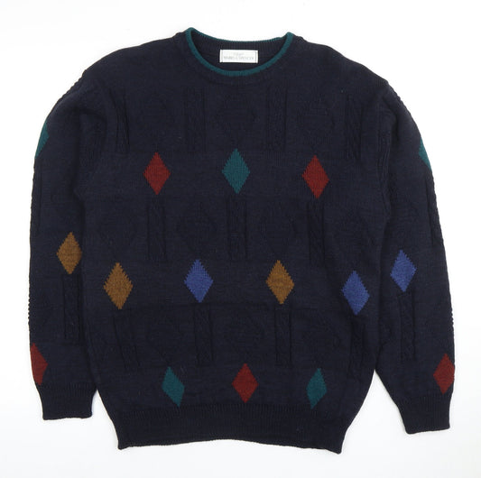 Marks and Spencer Men's S Multicoloured Argyle Pullover