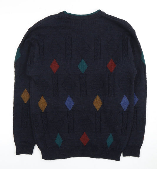 Marks and Spencer Men's S Multicoloured Argyle Pullover