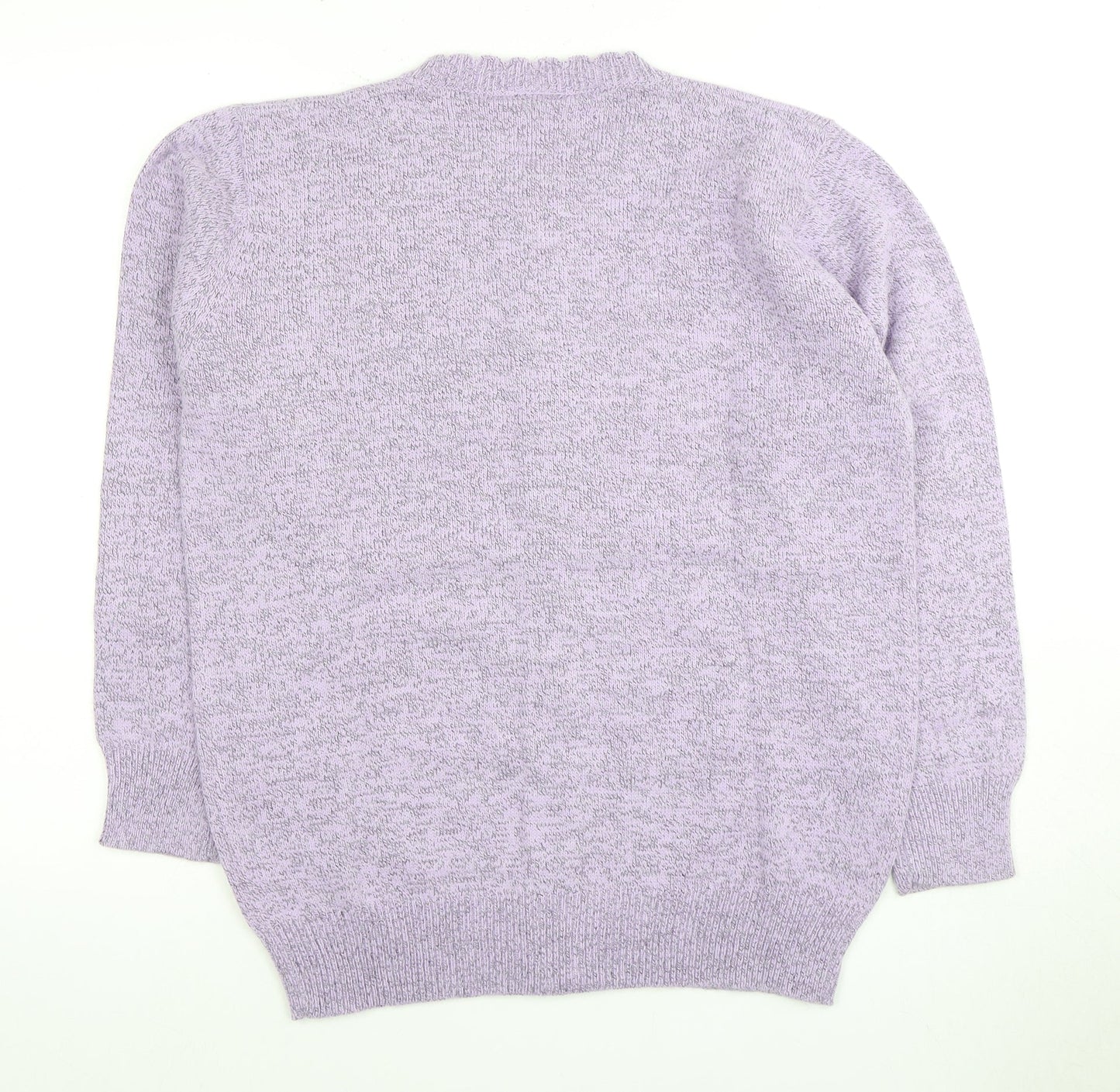 Classics Women's Purple Cardigan, Size 12/14, Embroidered Knit