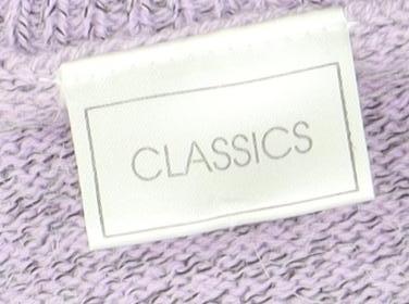 Classics Women's Purple Cardigan, Size 12/14, Embroidered Knit
