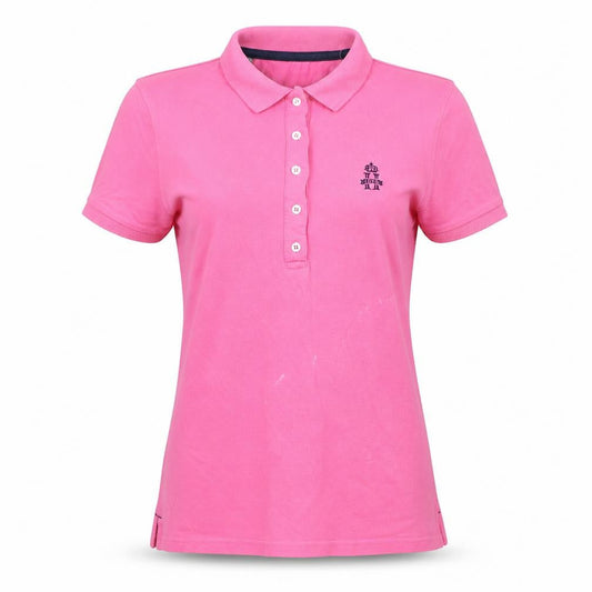 Hurlingham Polo Women's Pink Polo Shirt L