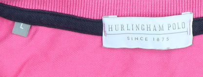 Hurlingham Polo Women's Pink Polo Shirt L