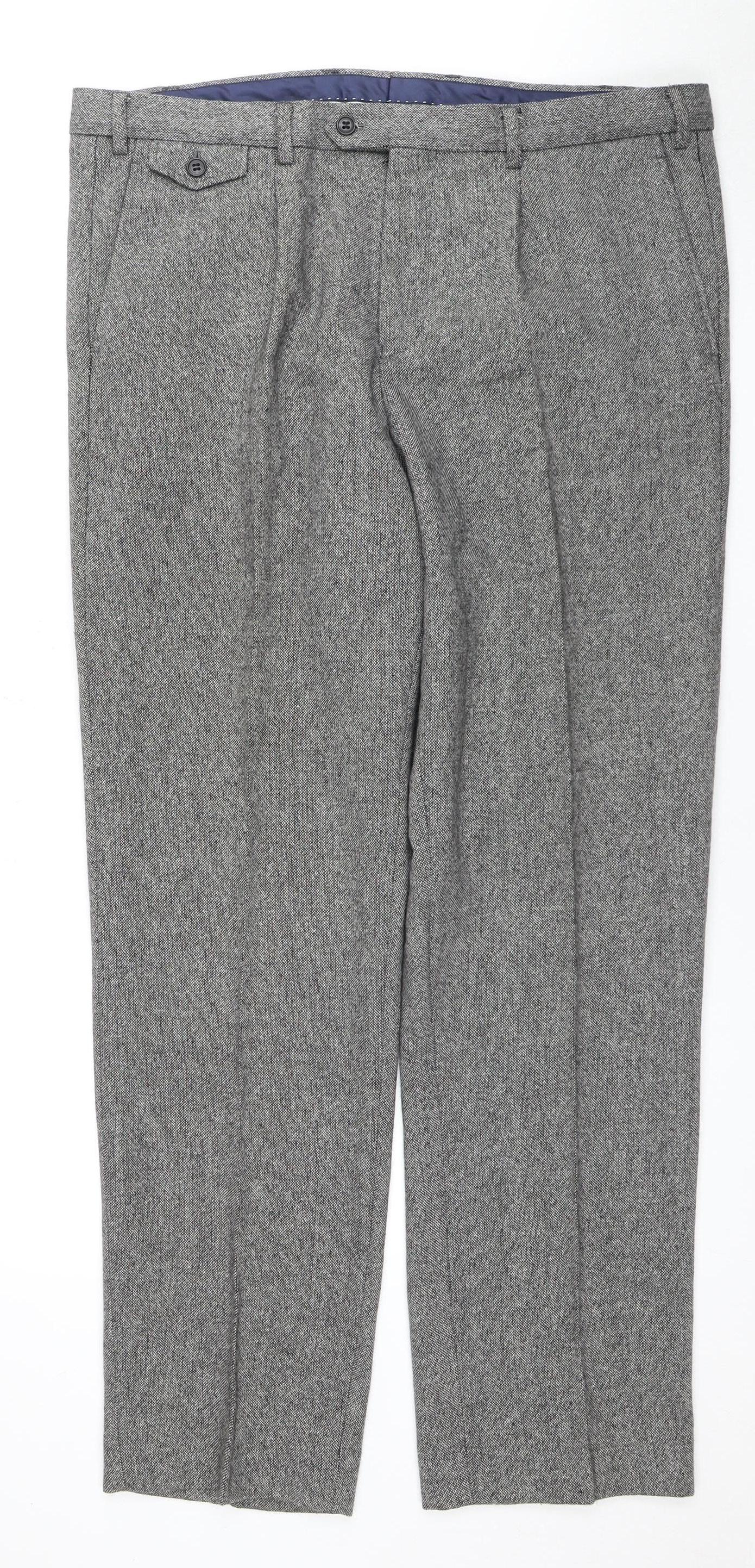 Hammond & Co Men's Grey Dress Pants 38R Regular Fit