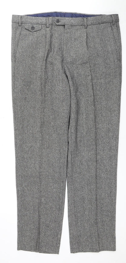 Hammond & Co Men's Grey Dress Pants 38R Regular Fit