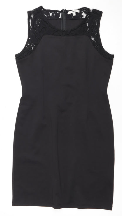 Koton Women's Black Sheath Dress, Size L, Elegant Business