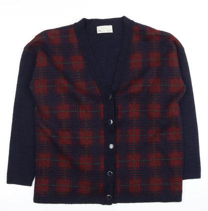 BL Women's Multicoloured Plaid Cardigan, Size 10