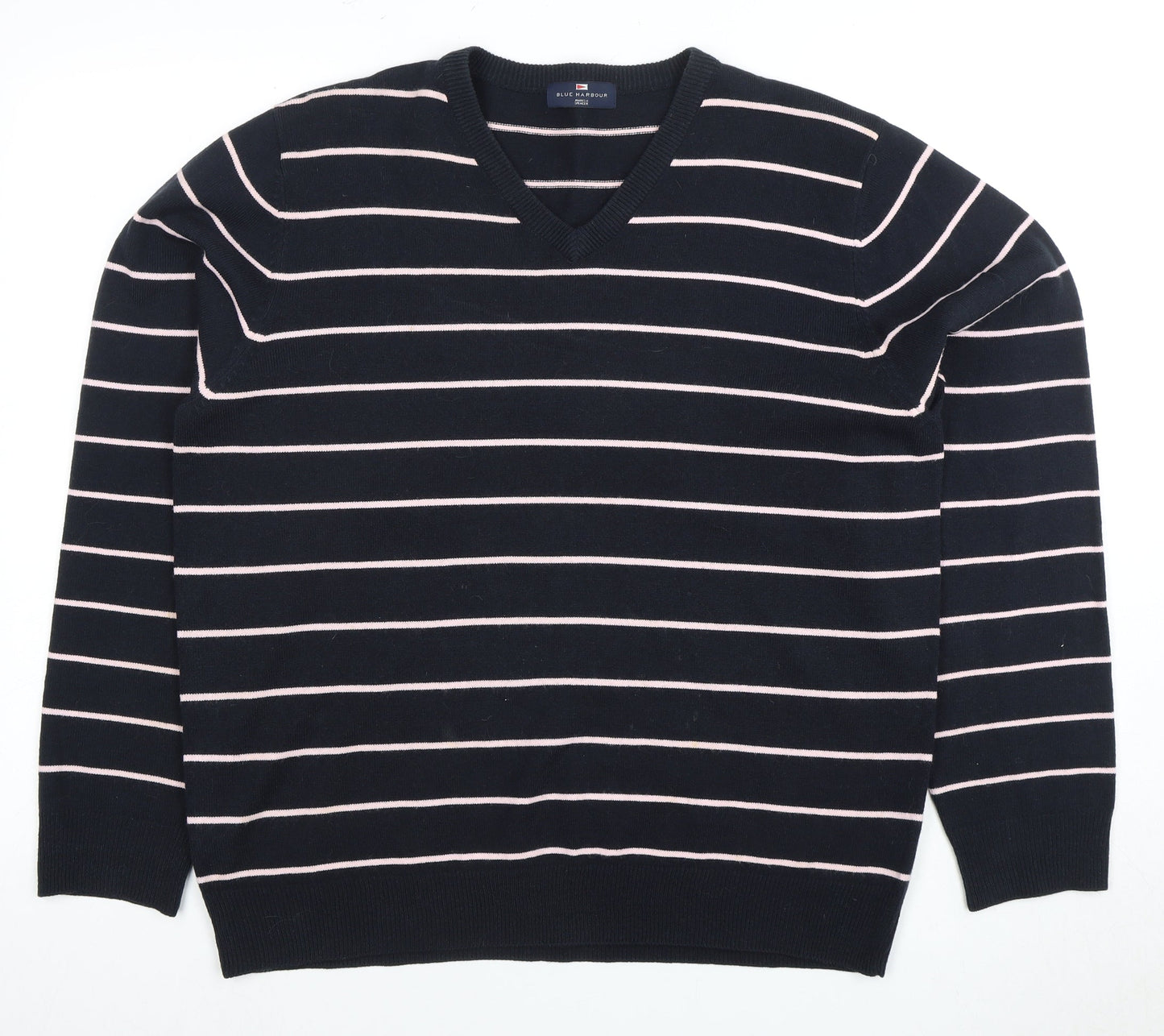 Marks and Spencer Men's Black V-Neck Pullover L