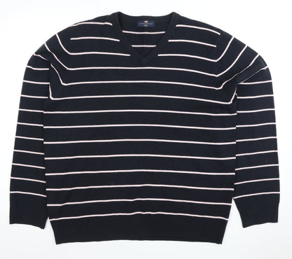 Marks and Spencer Men's Black V-Neck Pullover L