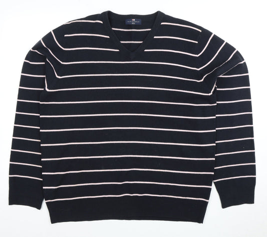 Marks and Spencer Men's Black V-Neck Pullover L