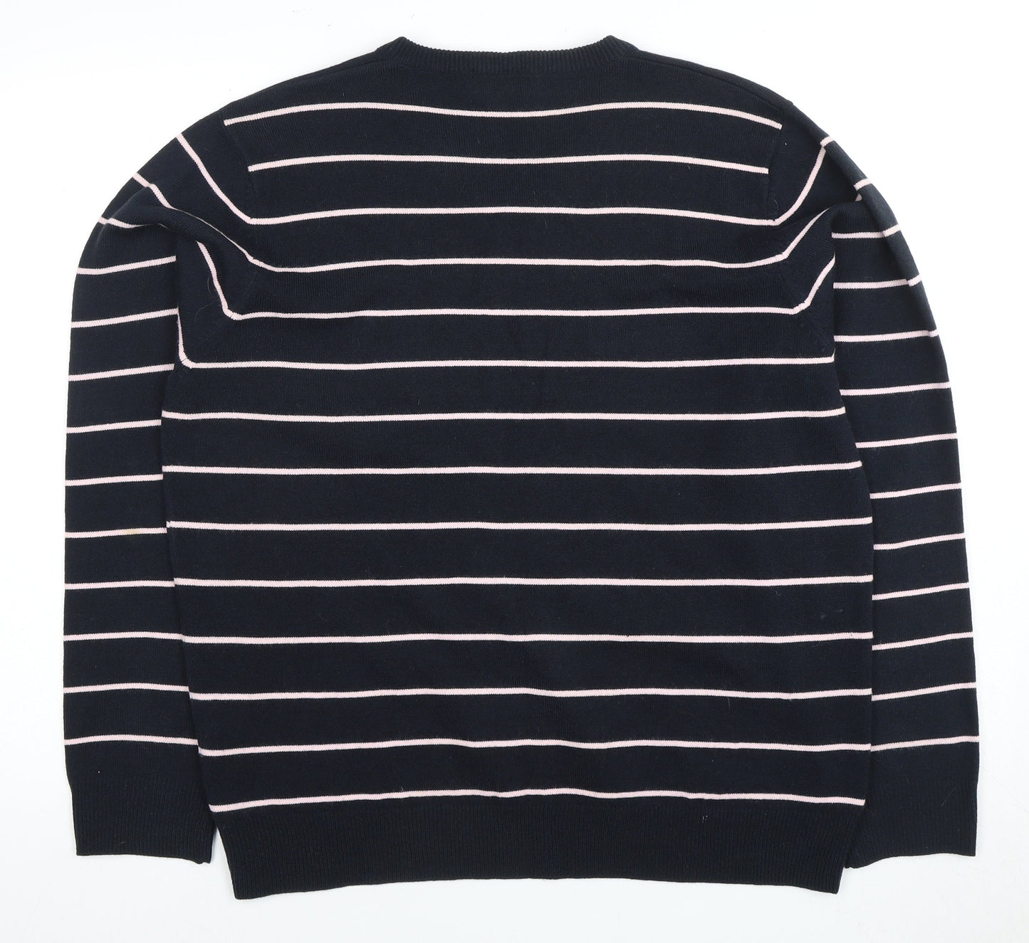 Marks and Spencer Men's Black V-Neck Pullover L