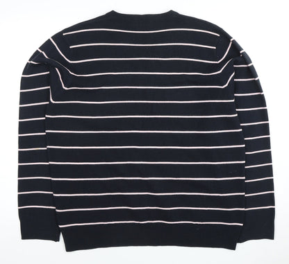 Marks and Spencer Men's Black V-Neck Pullover L