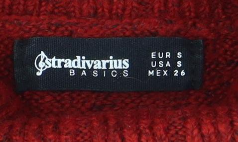 Gradatus Basics Women's Red Pullover Roll Neck Jumper 2XS