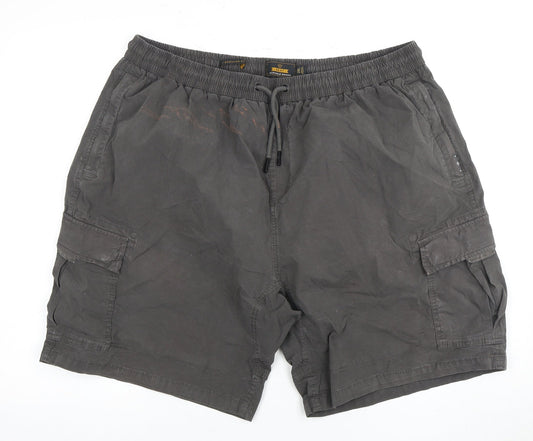 Next Men's Grey 2XL Cargo Shorts, Elastic Waist