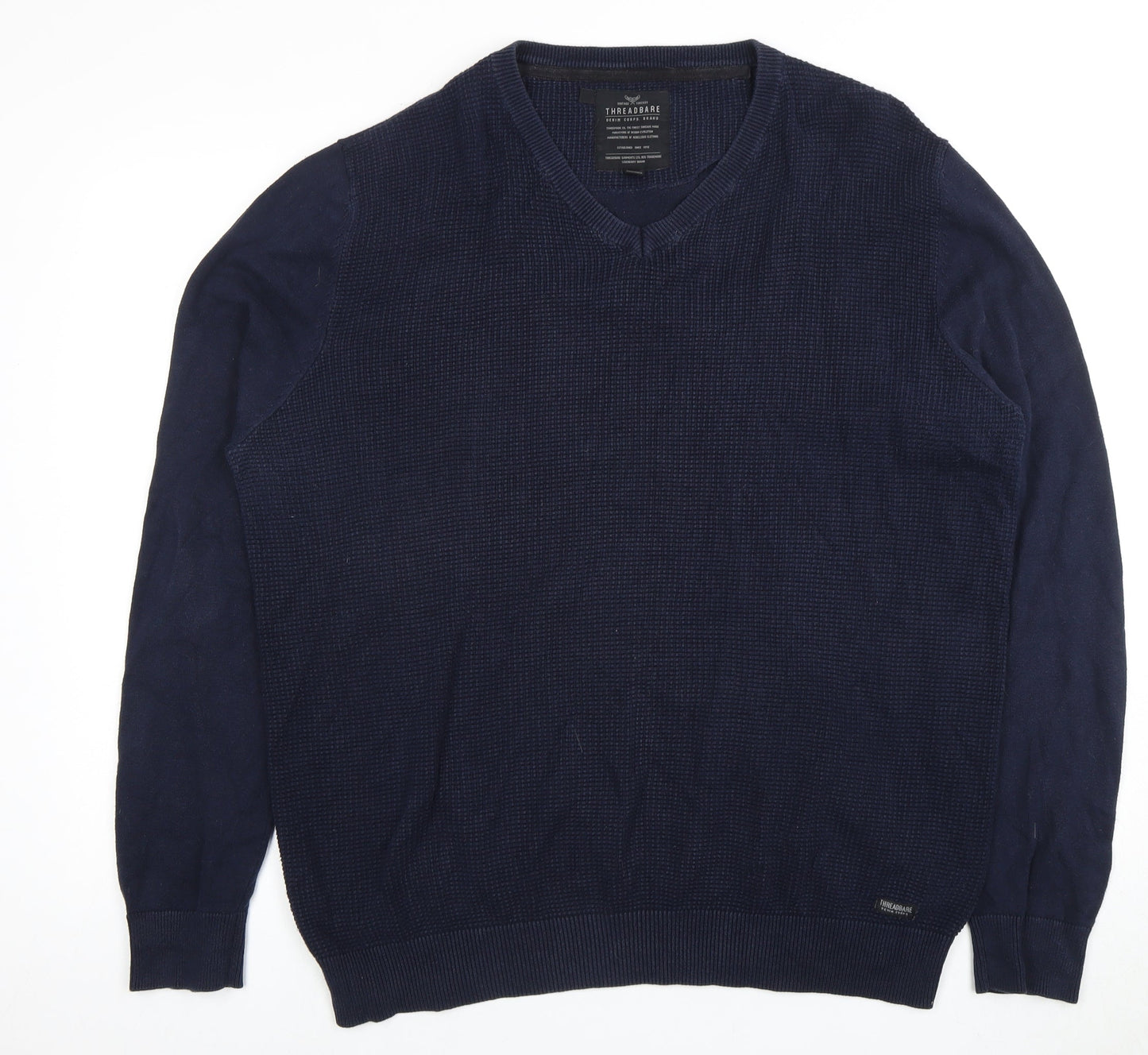 Threadbare Men's Blue Knit Pullover XL