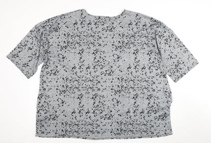 Womens UK Size 22 Simply Be Grey Basic T-Shirt